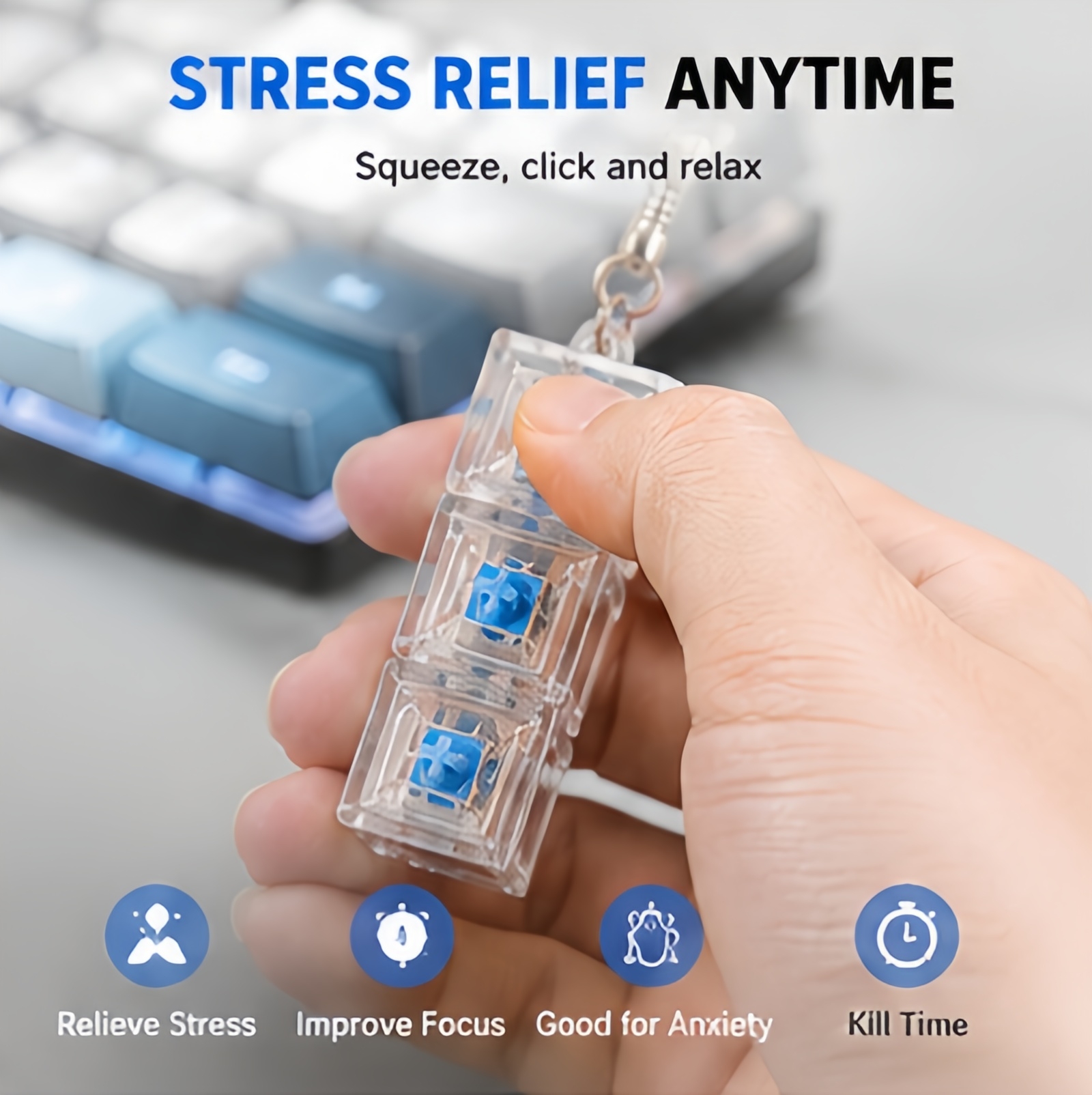 Keyboard Switch Tester - Mechanical Switch Tester Keychain – Click