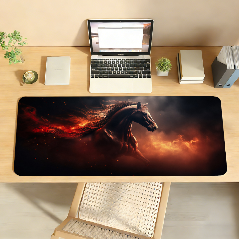 Gaming Accessories For Free Fire - Fire Horse Mouse Pad Non-slip Locking