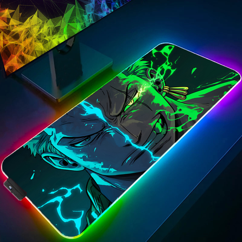 Gaming Accessories Anime - ONE PIECE Zoro Mouse Pad RGB