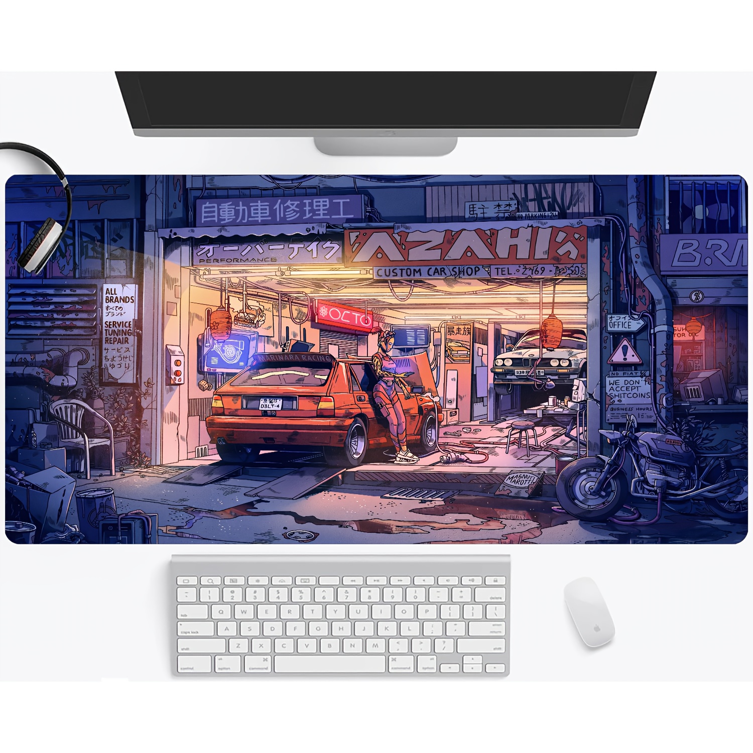 Gaming Accessories Shop - Automobile repair shop theme Mouse Pad