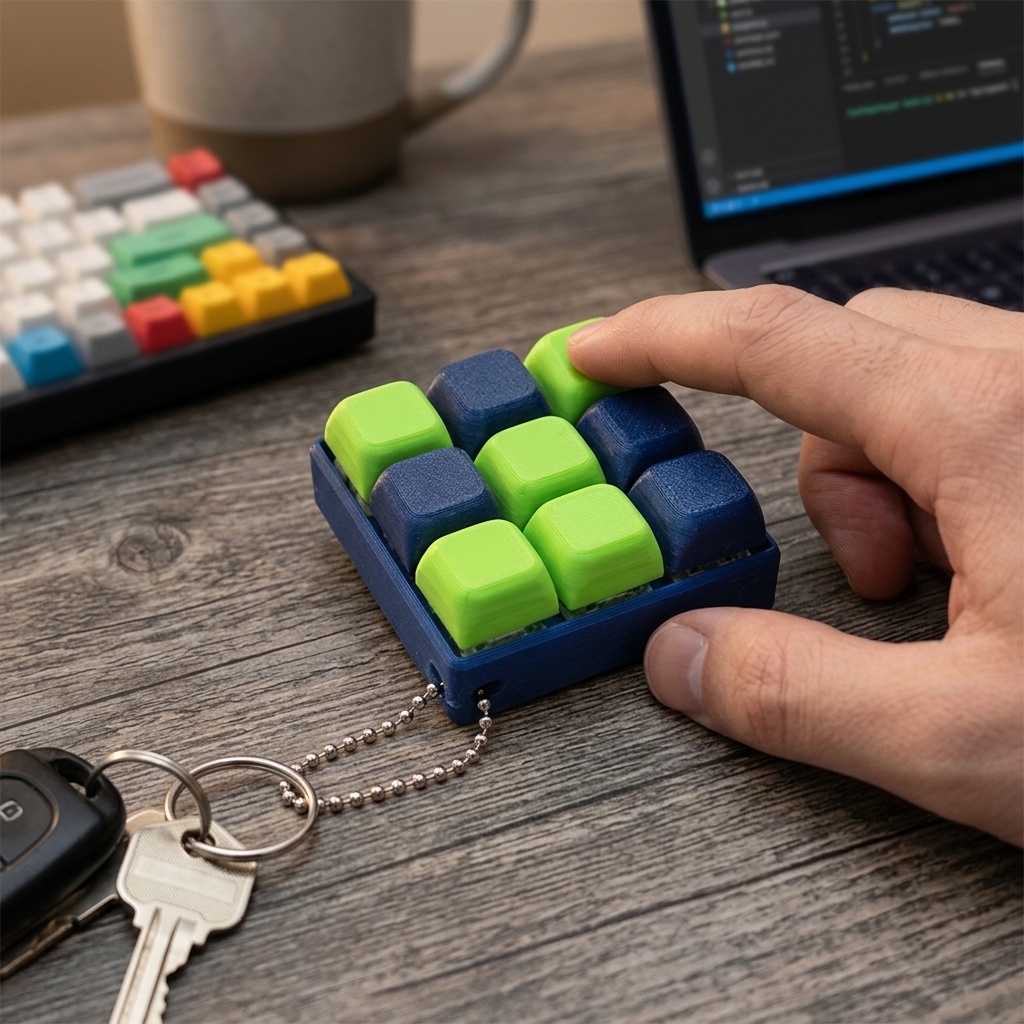 Gaming Accessories Toys - ABS Mechanical Button Keychain Stress Relief