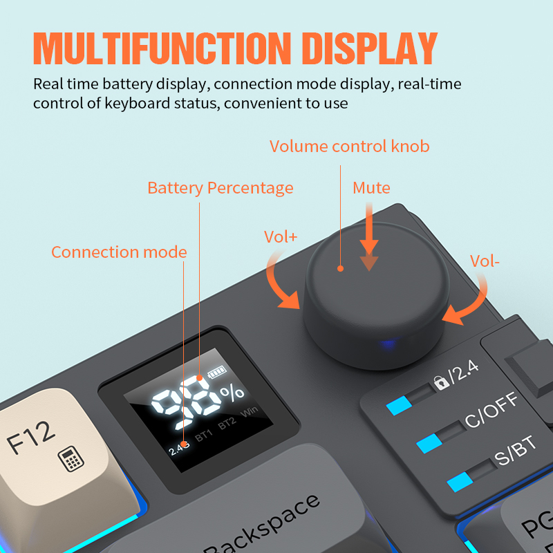 New Dual-Mode 80 Keys Wireless - Gaming Accessories Combo 评论和价格