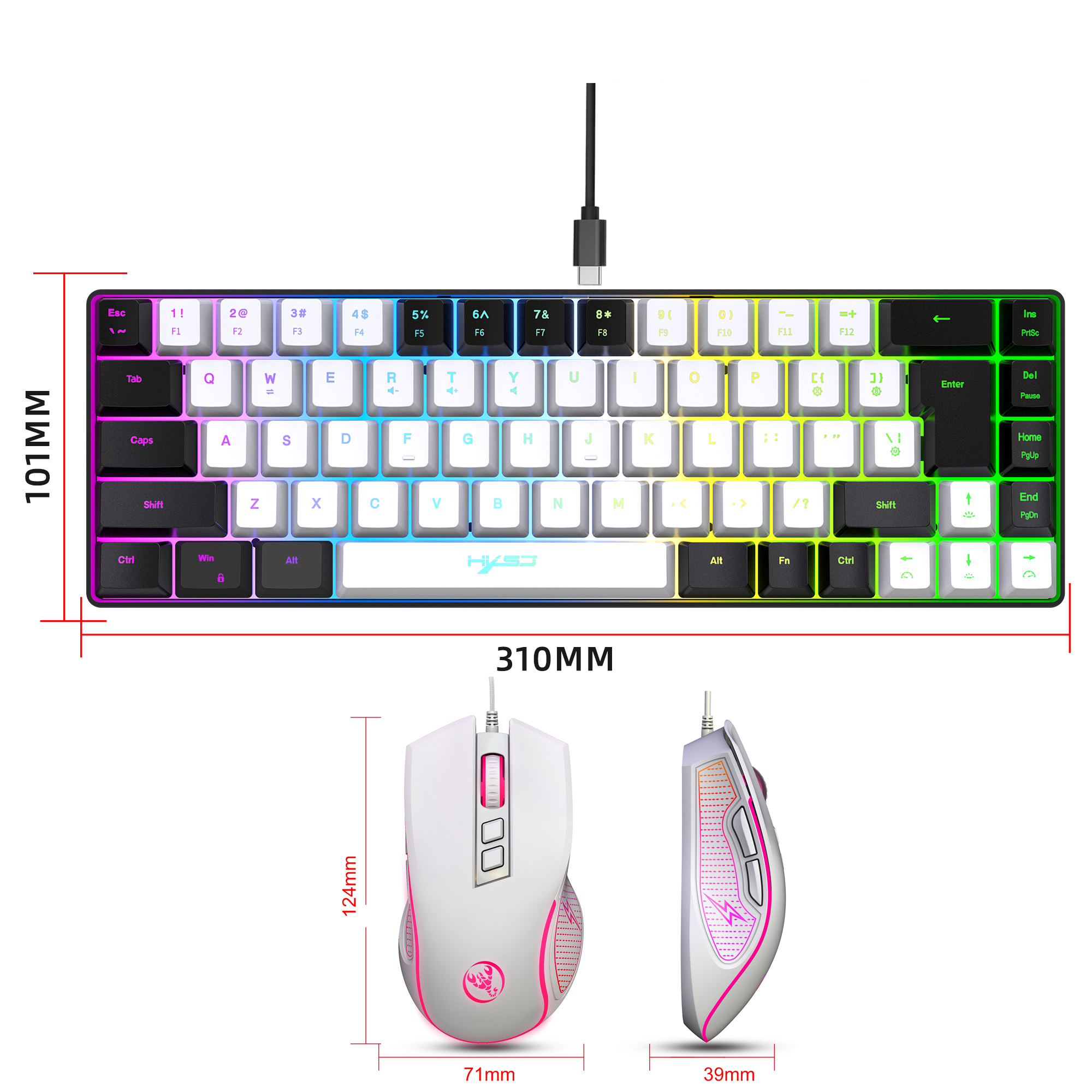 2024 Newest HXSJ mini V200 68  - Gaming Accessories Combo 评论和价格