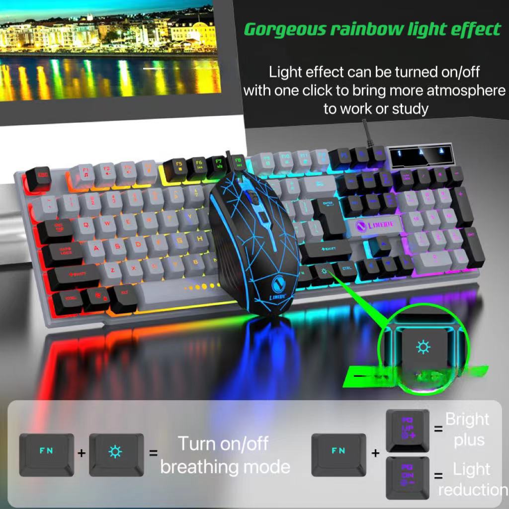 Gaming Tri-Color Combo: Silent - Gaming Accessories Combo 评论和价格