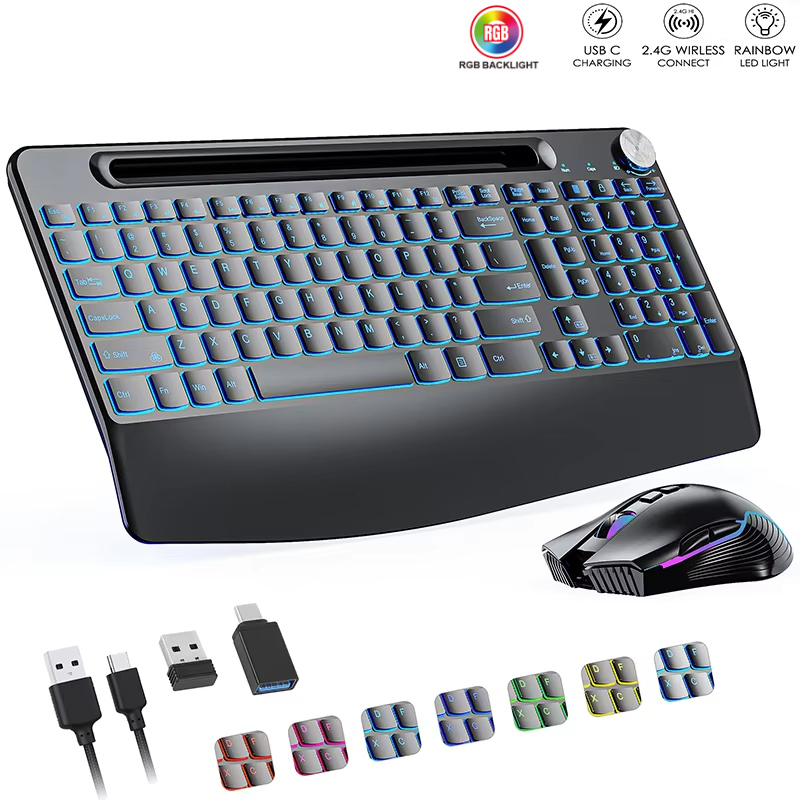 2.4G&Type-C Wireless Keyboard  - Gaming Accessories Combo 评论和价格