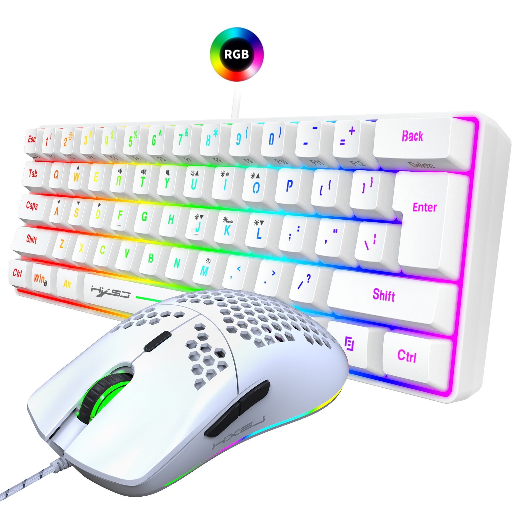 Hot selling HXSJ 61 keys V700  - Gaming Accessories Combo 评论和价格