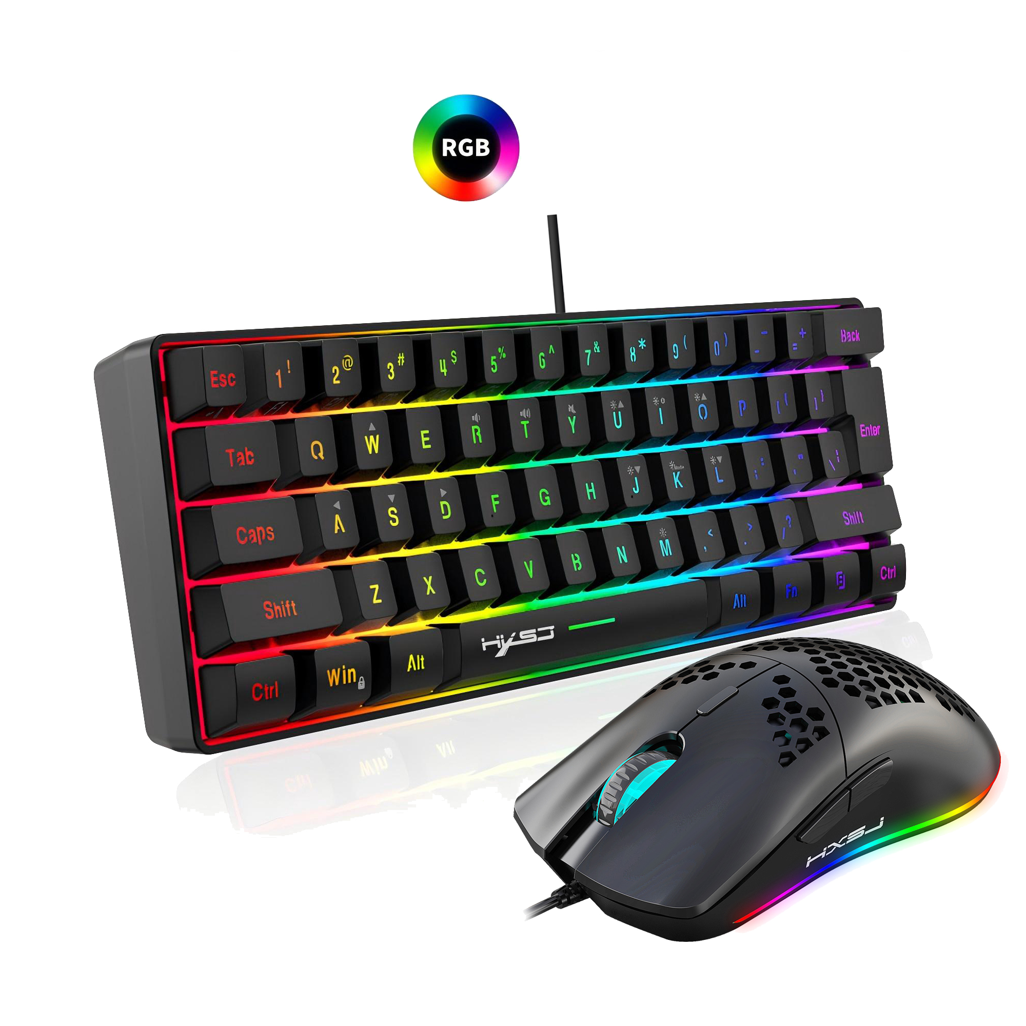 Hot selling HXSJ 61 keys V700  - Gaming Accessories Combo 评论和价格