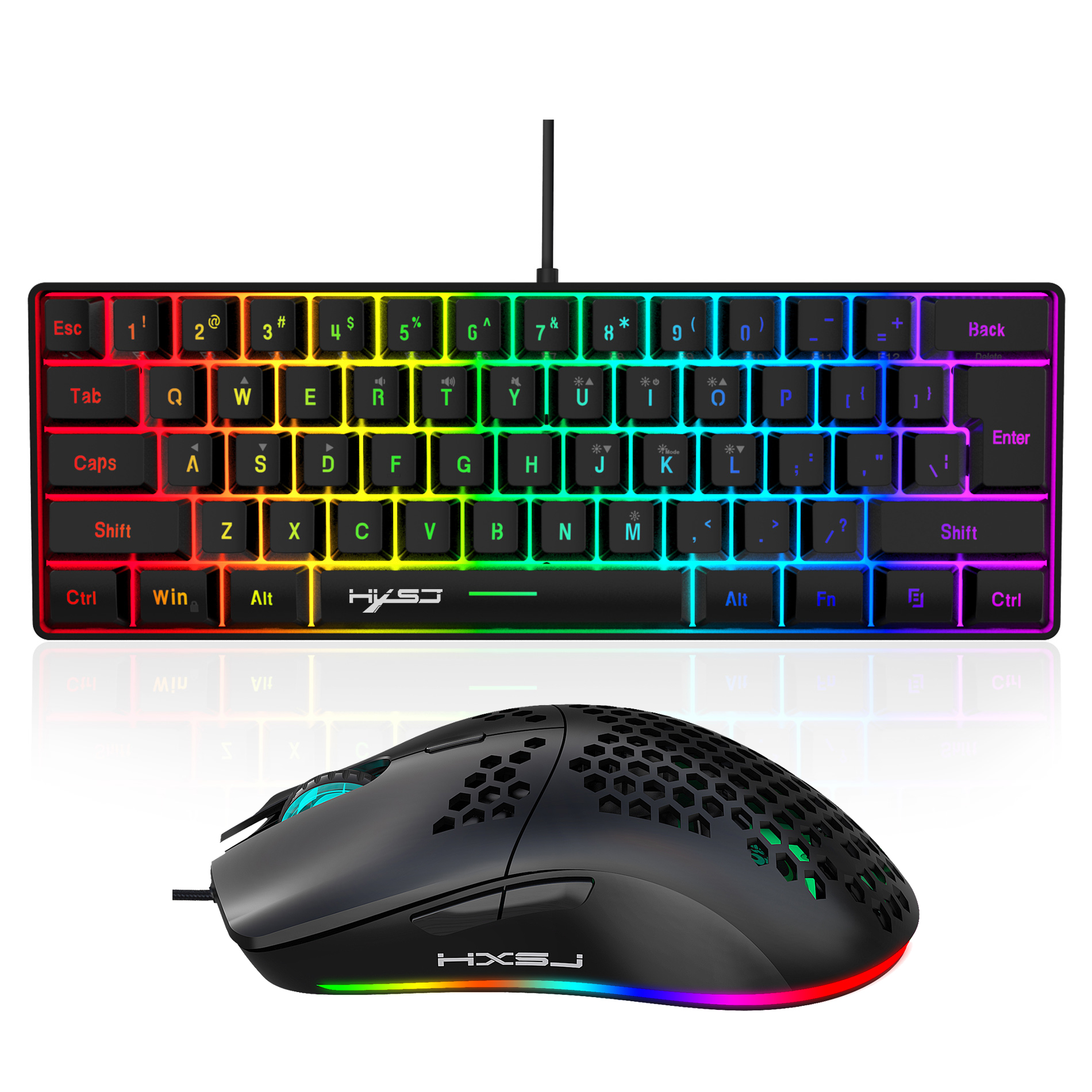 Hot selling HXSJ 61 keys V700  - Gaming Accessories Combo 评论和价格
