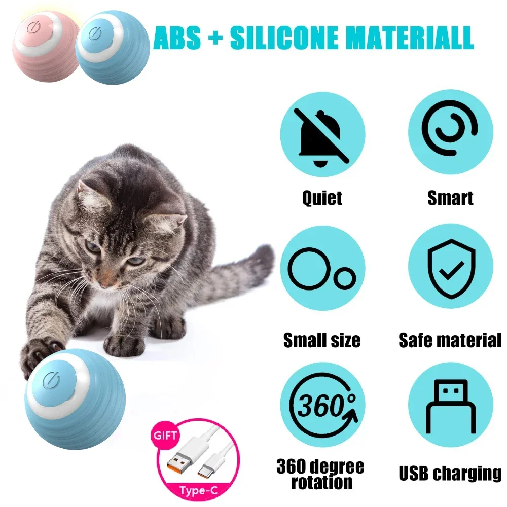Electric Automatic Cat Toy Bal - Gaming Accessories Toys 评论和价格