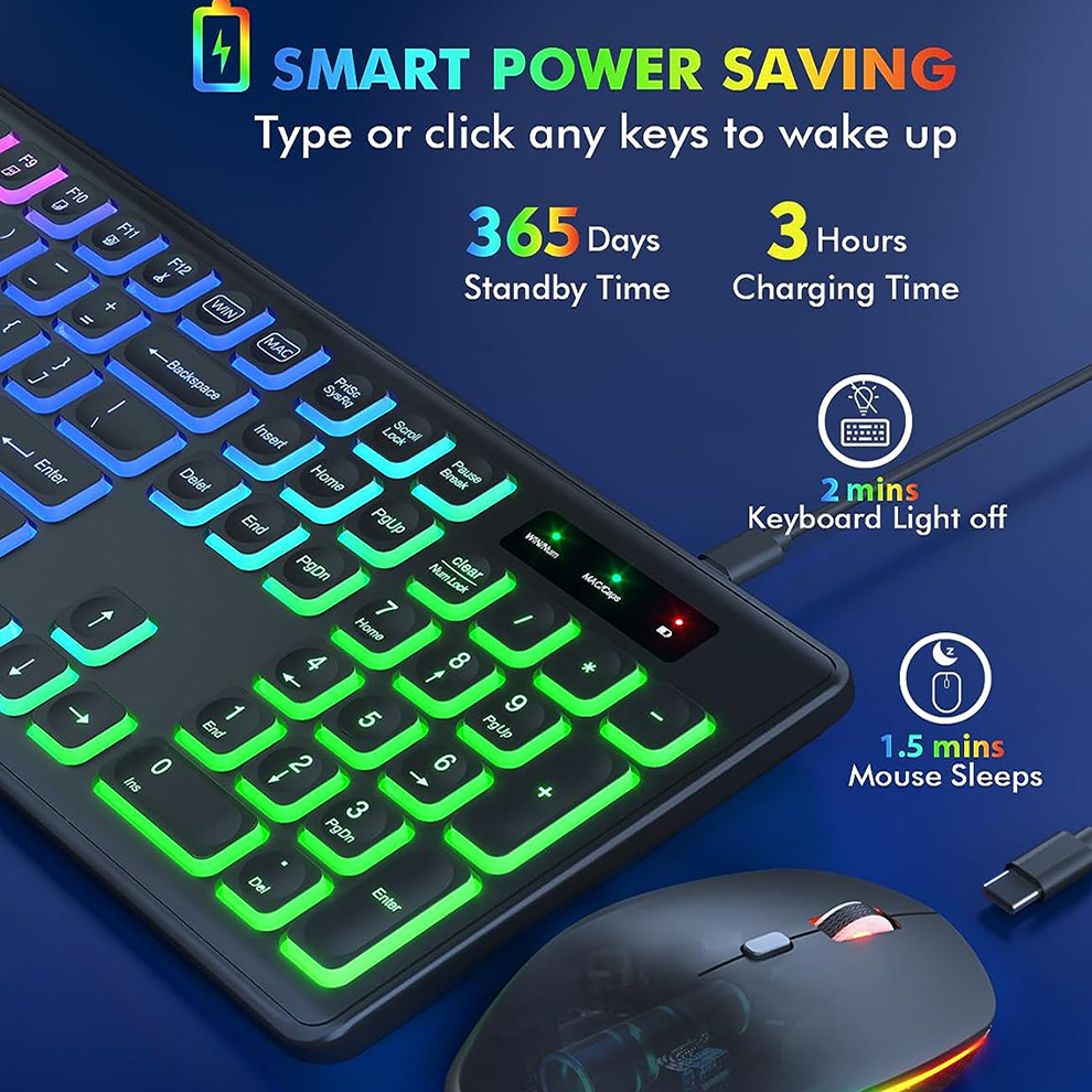 Wireless Keyboard and Mouse Co - Gaming Accessories Combo 评论和价格