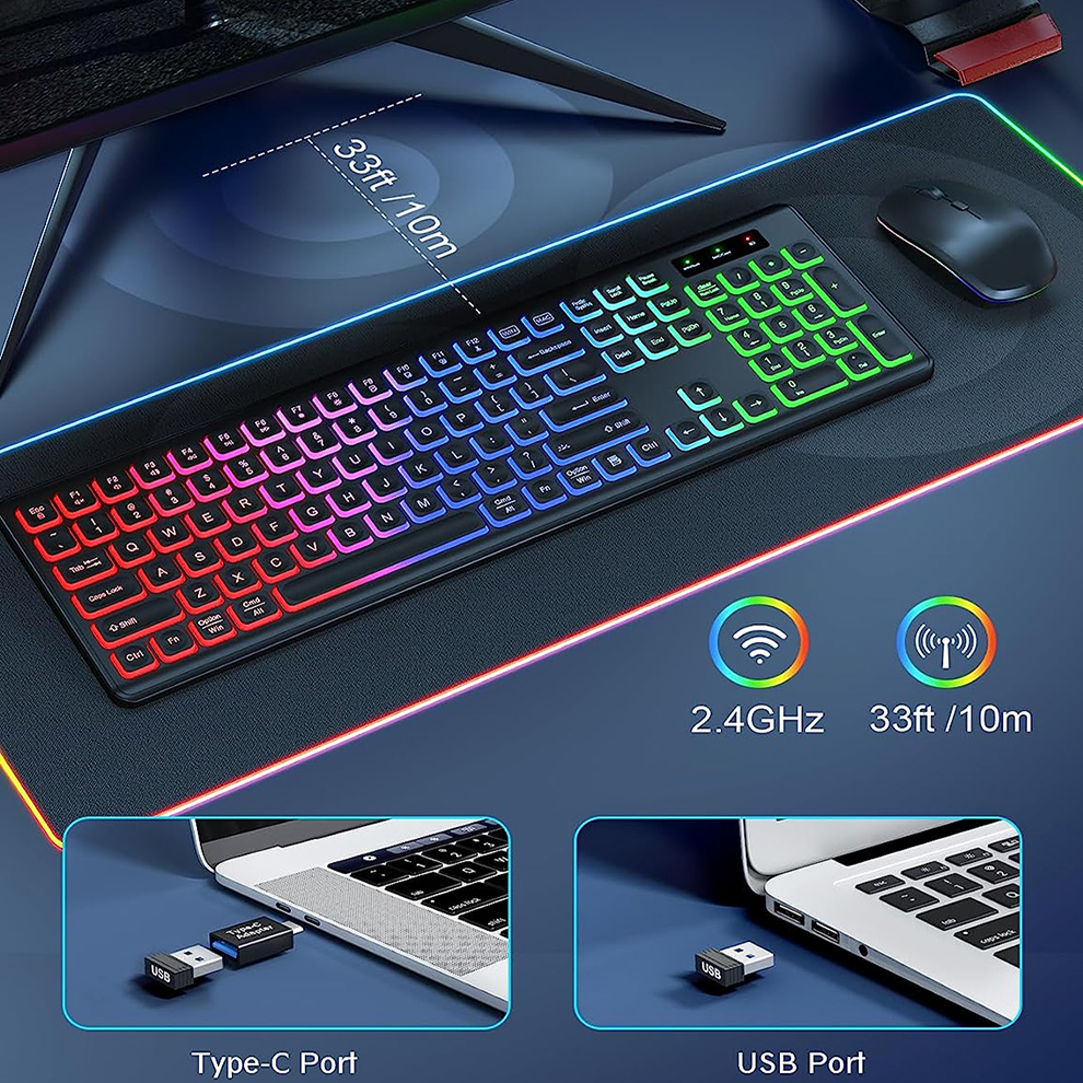 Wireless Keyboard and Mouse Co - Gaming Accessories Combo 评论和价格