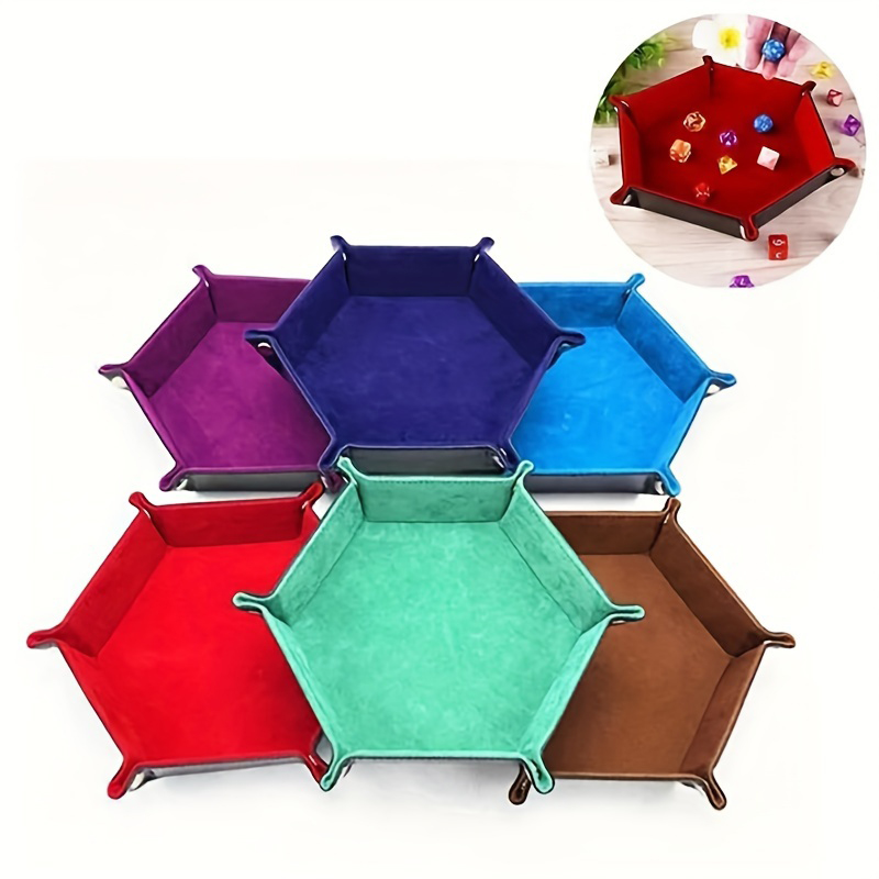 1pc Classic Hexagon Dice Tray, - Essential Gaming Accessories 评论和价格