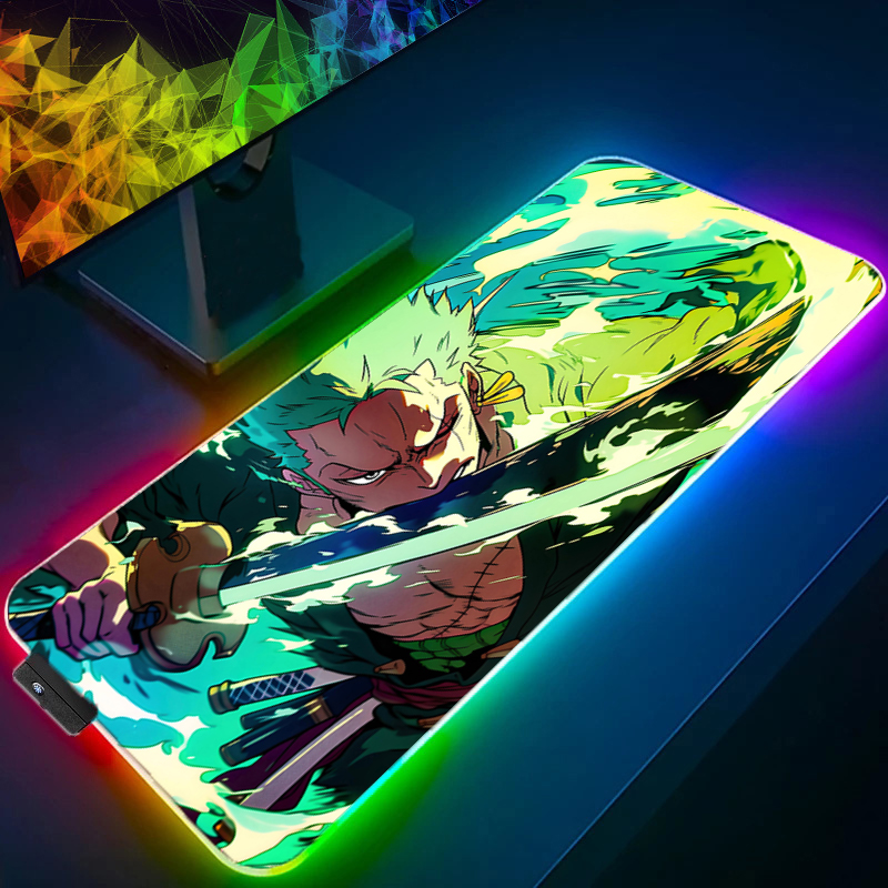 ONE PIECE Zoro Mouse Pad RGB G - Gaming Accessories Anime 评论和价格