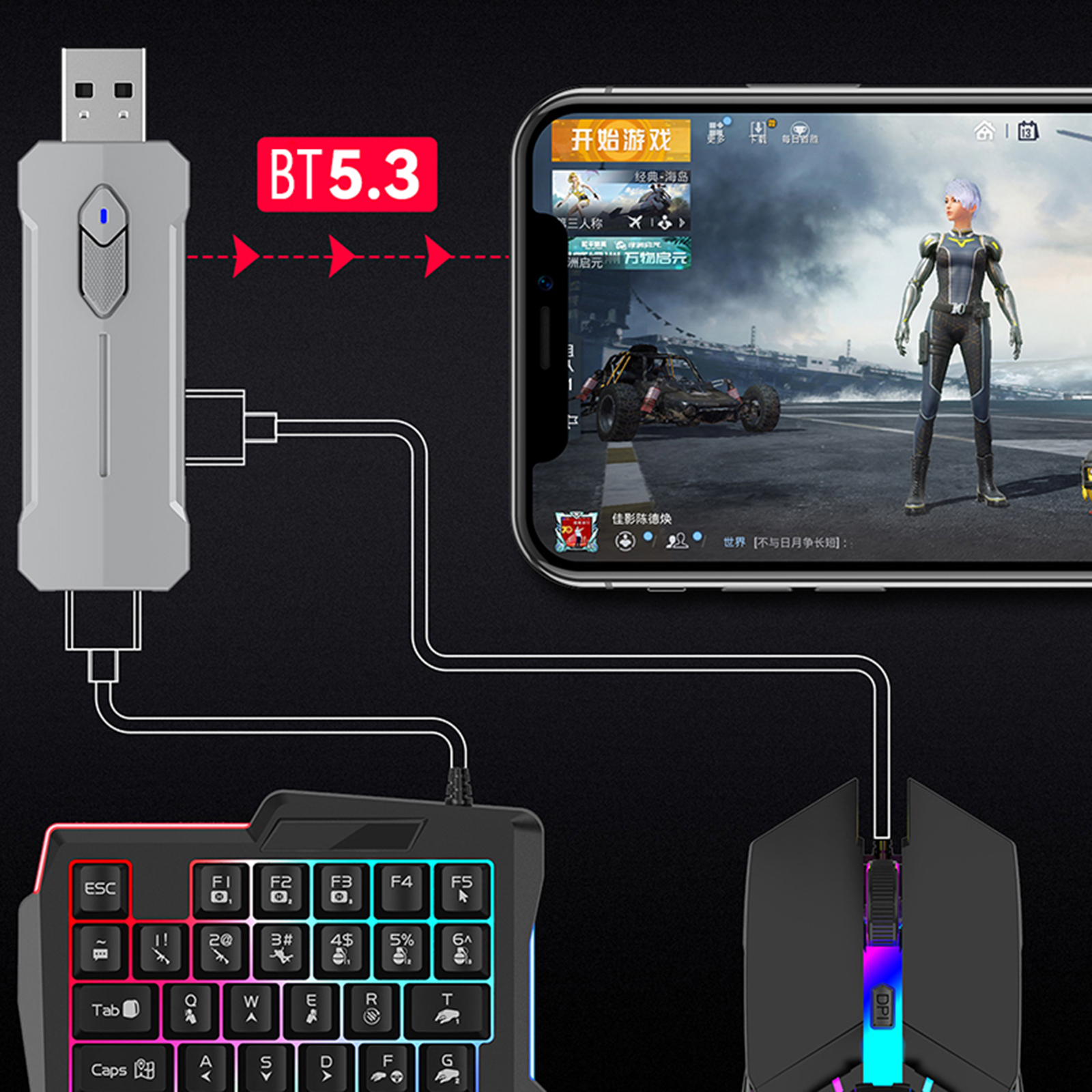 5 in 1 Keyboard Mouse Gaming C - Gaming Accessories Combo 评论和价格