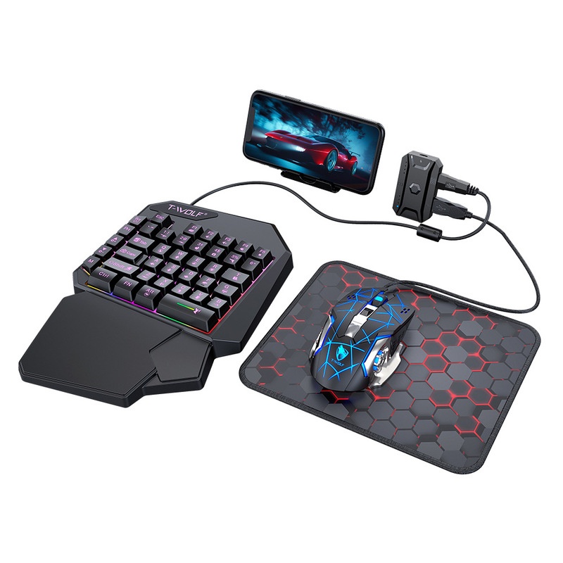 T-Wolf Tf950 5 In 1 One Handed - Gaming Accessories Combo 评论和价格
