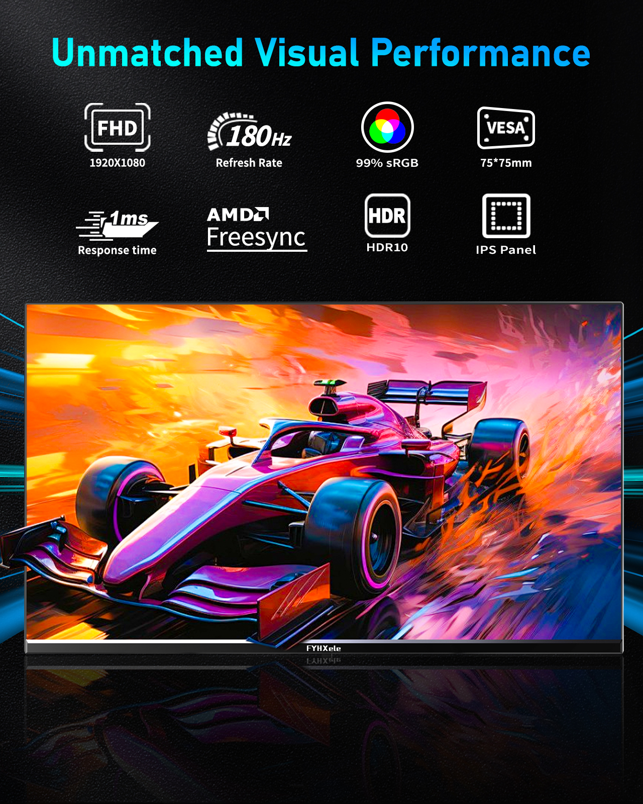 FYHXele 24Inch 180Hz Gaming Mo - Monitor 144Hz 27Inch 评论和价格