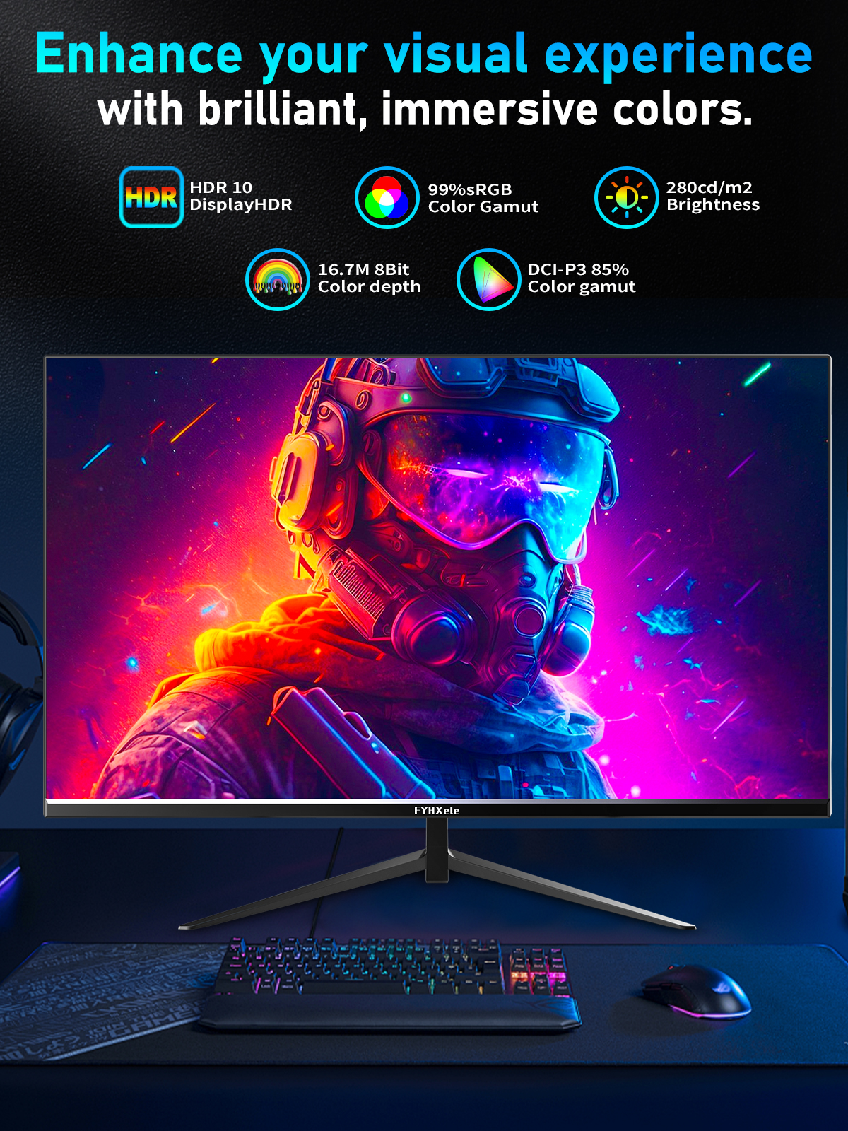 FYHXele 24Inch 180Hz Gaming Mo - Monitor 144Hz 27Inch 评论和价格