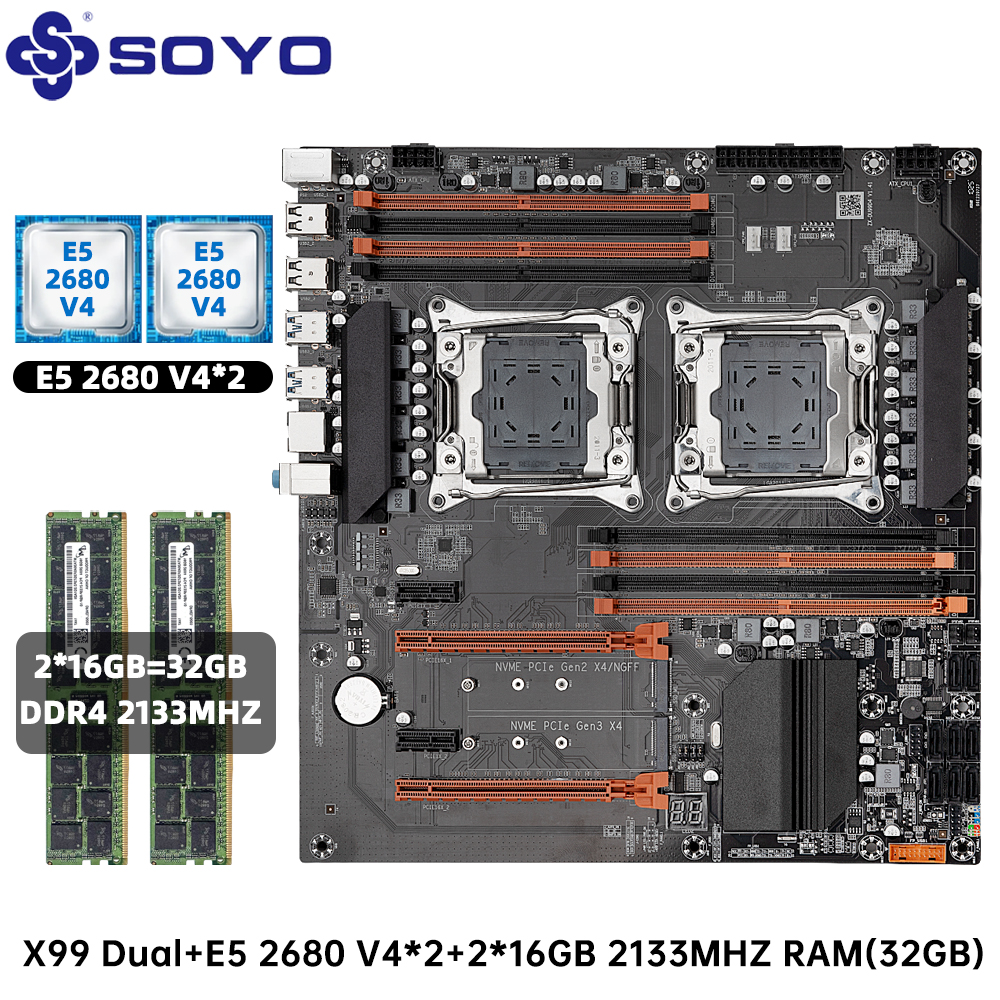 SOYO NEW X99 Dual CPU Motherbo - Gaming Accessories Combo 评论和价格