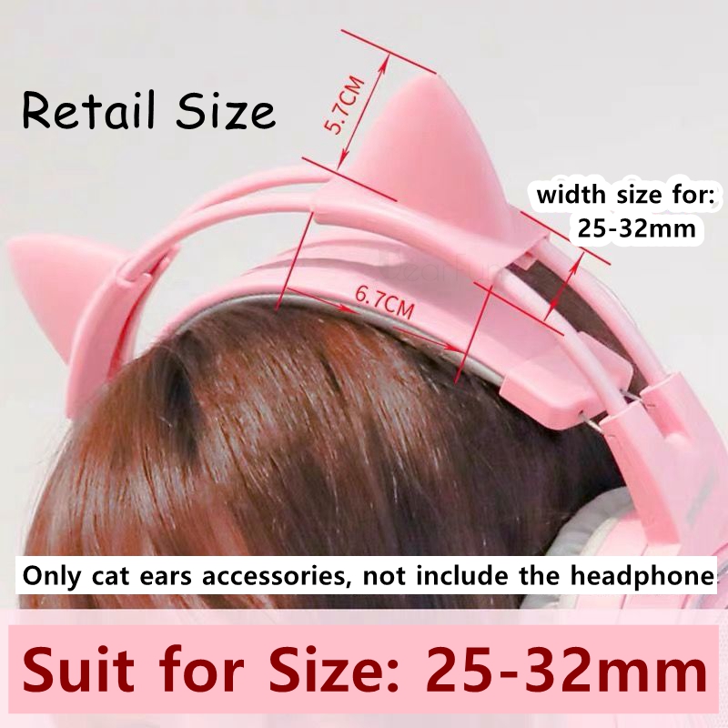 Pink Silicone Cat Ears Pendant - Gaming Accessories Headset 评论和价格