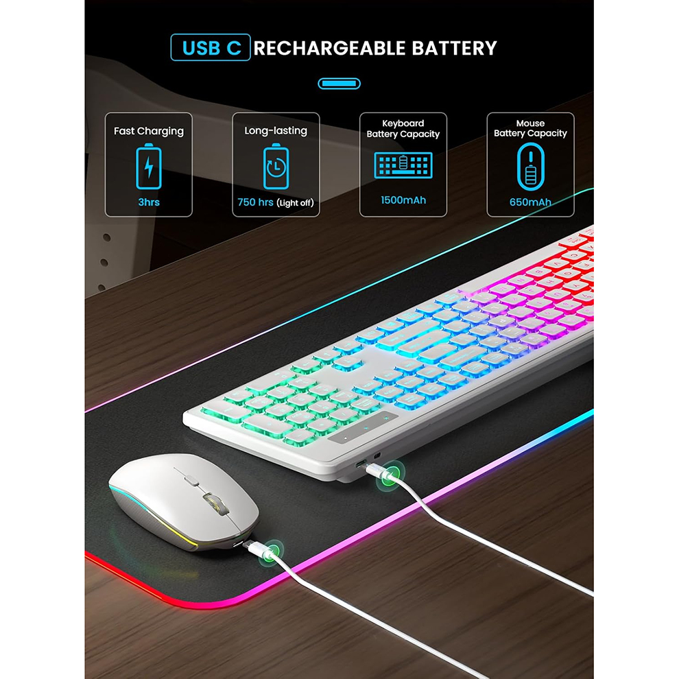 Backlit Wireless Keyboard and  - Gaming Accessories Combo 评论和价格
