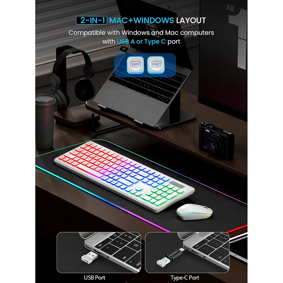 Backlit Wireless Keyboard and  - Gaming Accessories Combo 评论和价格